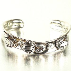 Barry Kieselstein-Cord  Sterling  Silver Three Frogs Cuff Bracelet